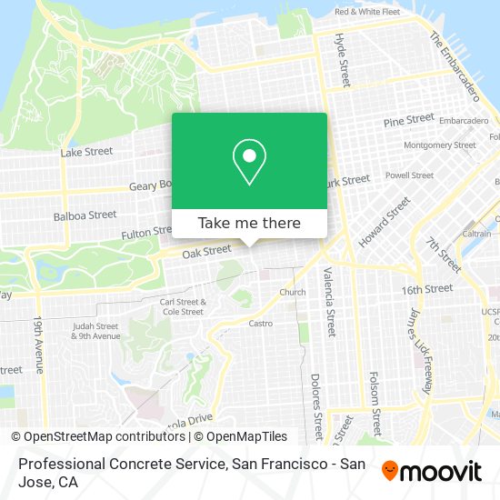 Professional Concrete Service map