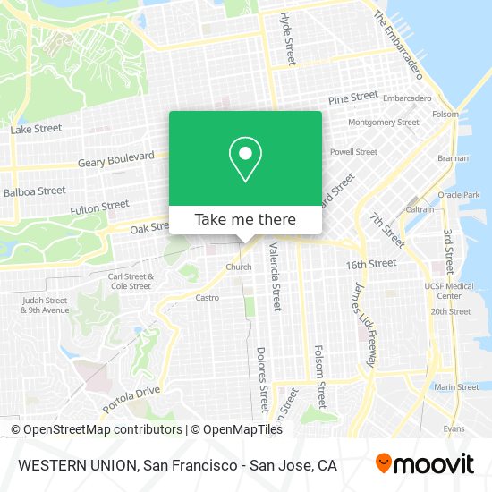 WESTERN UNION map