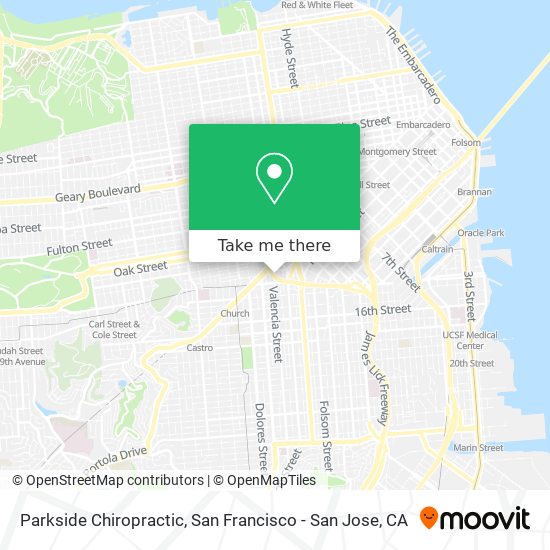 Parkside Chiropractic map