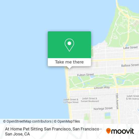 At Home Pet Sitting San Francisco map