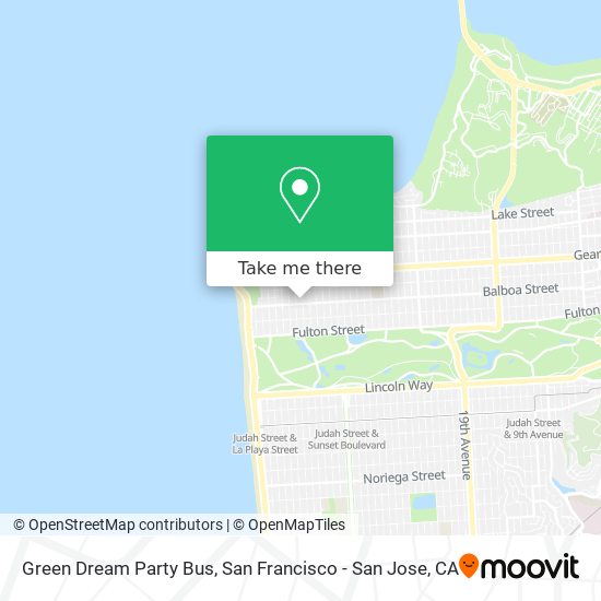 Green Dream Party Bus map