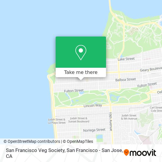 San Francisco Veg Society map