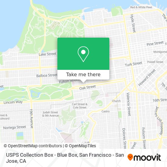 USPS Collection Box - Blue Box map