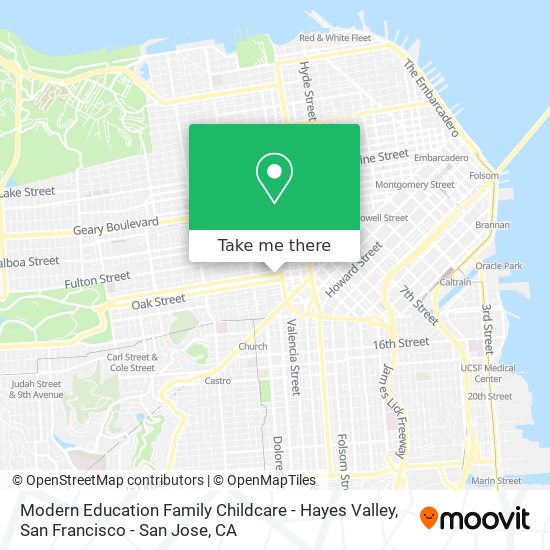 Mapa de Modern Education Family Childcare - Hayes Valley