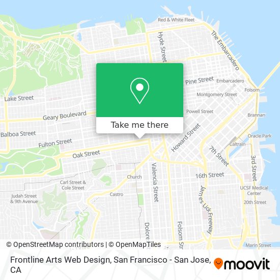 Frontline Arts Web Design map