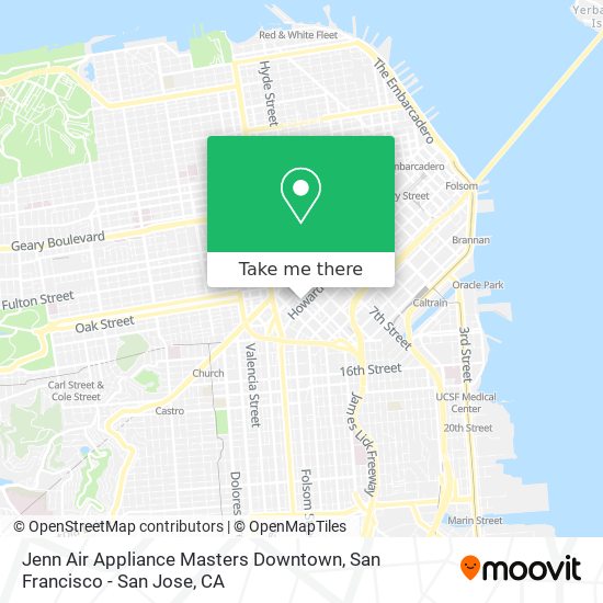 Jenn Air Appliance Masters Downtown map