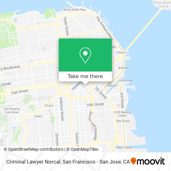 Criminal Lawyer Norcal map