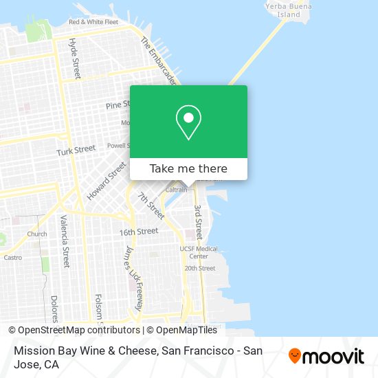 Mapa de Mission Bay Wine & Cheese