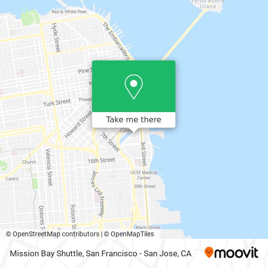 Mapa de Mission Bay Shuttle