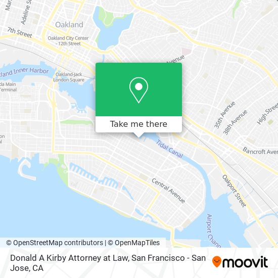 Donald A Kirby Attorney at Law map