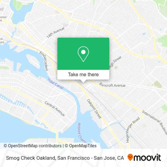Smog Check Oakland map