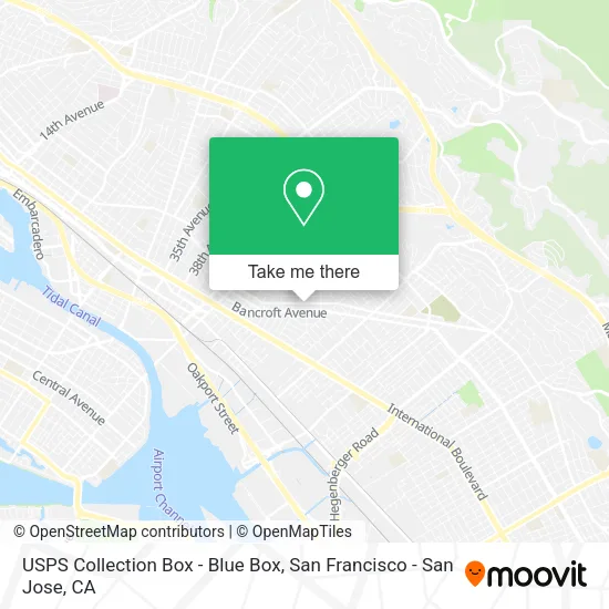 USPS Collection Box - Blue Box map