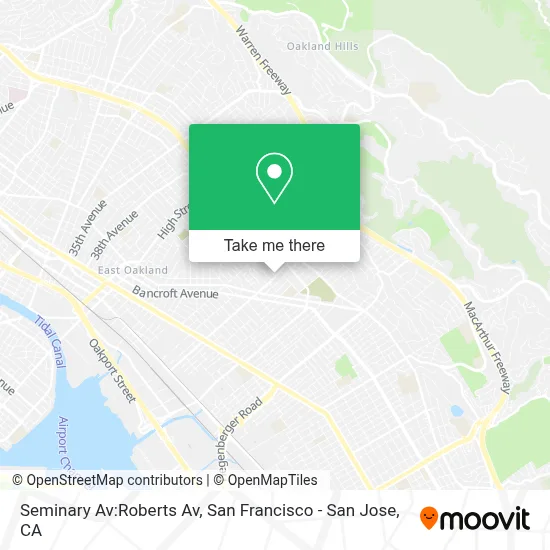 Seminary Av:Roberts Av map
