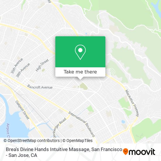 Mapa de Brea's Divine Hands Intuitive Massage