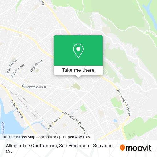 Allegro Tile Contractors map