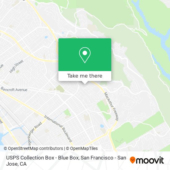 Mapa de USPS Collection Box - Blue Box