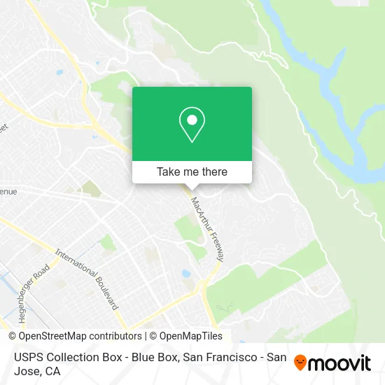 USPS Collection Box - Blue Box map