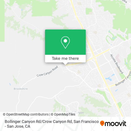 Bollinger Canyon Rd / Crow Canyon Rd map