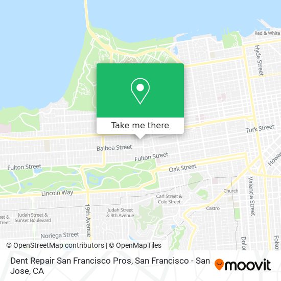 Dent Repair San Francisco Pros map