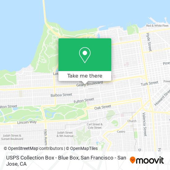 USPS Collection Box - Blue Box map