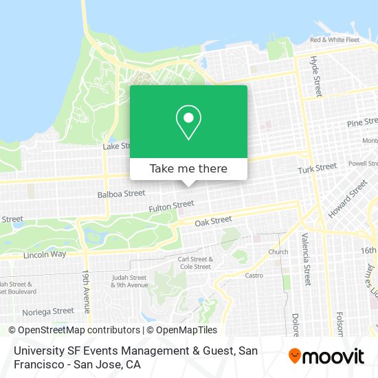 University SF Events Management & Guest map