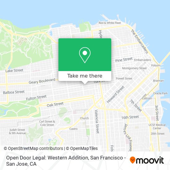 Mapa de Open Door Legal: Western Addition