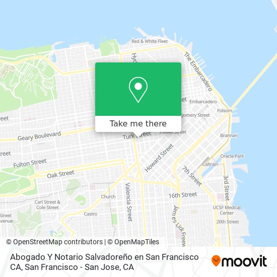 Abogado Y Notario Salvadoreño en San Francisco CA map