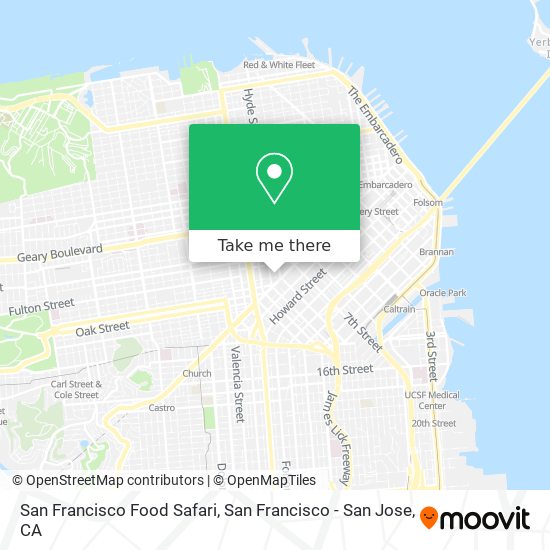 San Francisco Food Safari map