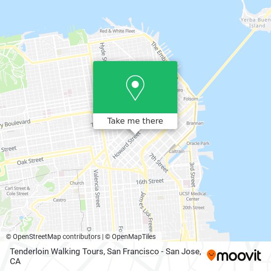Mapa de Tenderloin Walking Tours