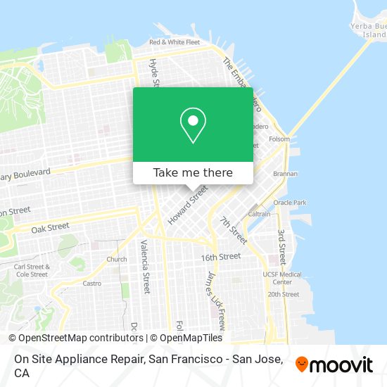 Mapa de On Site Appliance Repair