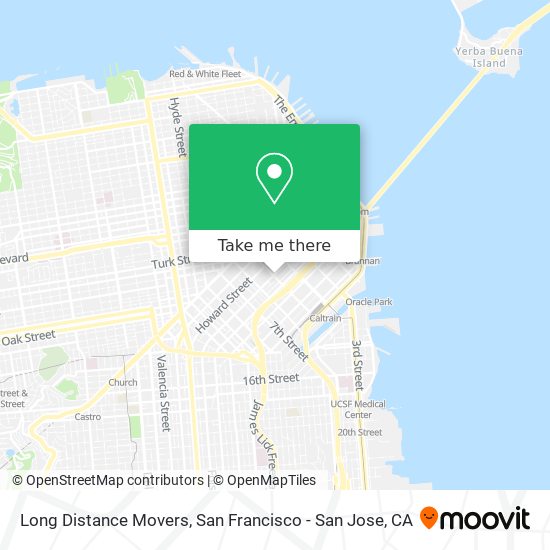 Long Distance Movers map