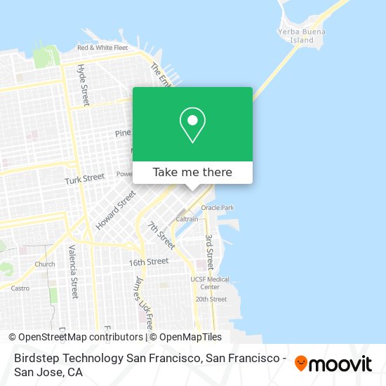 Mapa de Birdstep Technology San Francisco