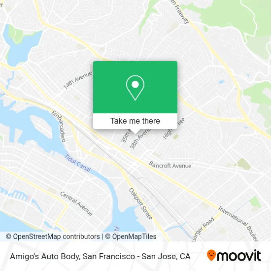 Amigo's Auto Body map