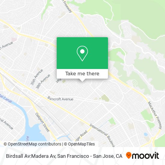 Birdsall Av:Madera Av map