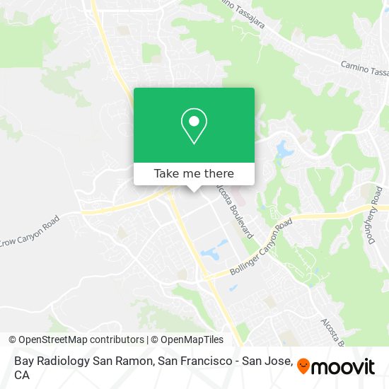 Bay Radiology San Ramon map