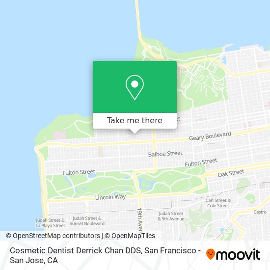 Cosmetic Dentist Derrick Chan DDS map