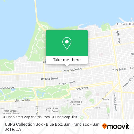 USPS Collection Box - Blue Box map