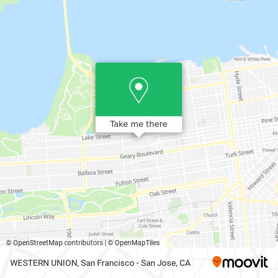 WESTERN UNION map