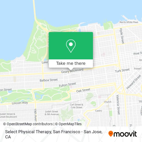 Select Physical Therapy map