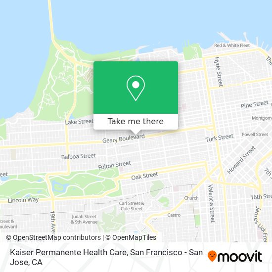 Kaiser Permanente Health Care map