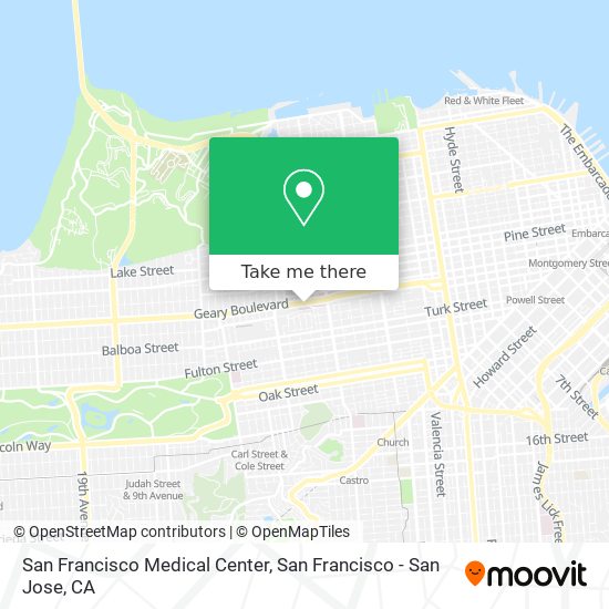 Mapa de San Francisco Medical Center