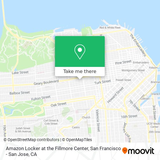 Mapa de Amazon Locker at the Fillmore Center