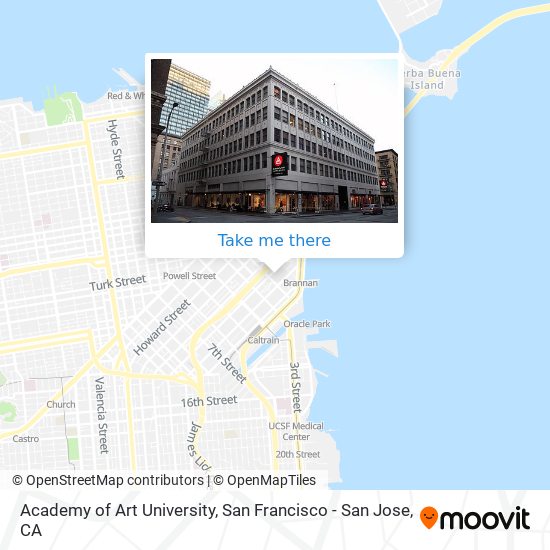 Academy of Art University map