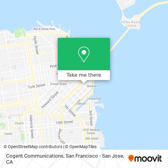 Mapa de Cogent Communications