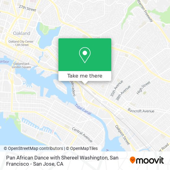 Pan African Dance with Shereel Washington map