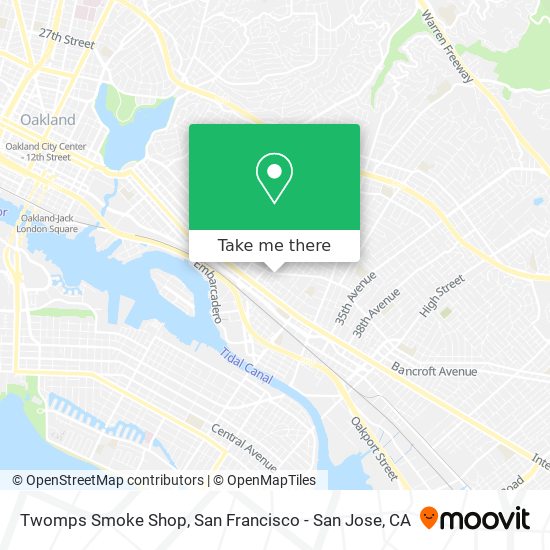 Mapa de Twomps Smoke Shop