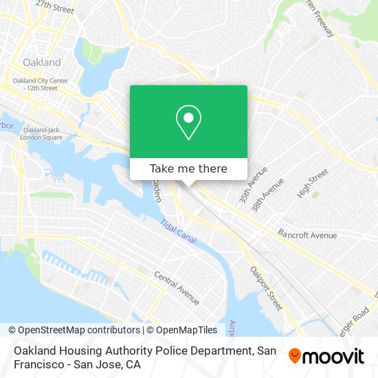 Oakland Housing Authority Police Department map