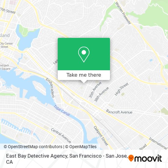 Mapa de East Bay Detective Agency