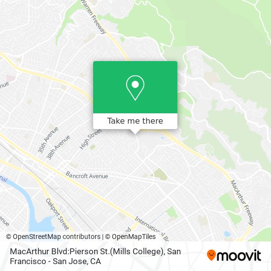 MacArthur Blvd:Pierson St.(Mills College) map