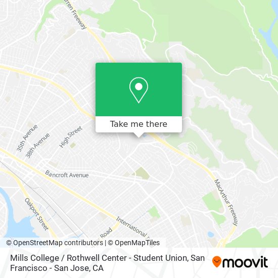 Mills College / Rothwell Center - Student Union map